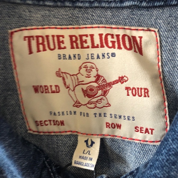 True Religion Jesse Sn Trucker Jacket Siza L - Picture 4 of 10